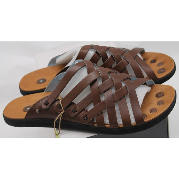 Juil sandals brown leather Kilimanjaro earthing grounding slide EU 46 mens US 13 - Picture 1 of 11